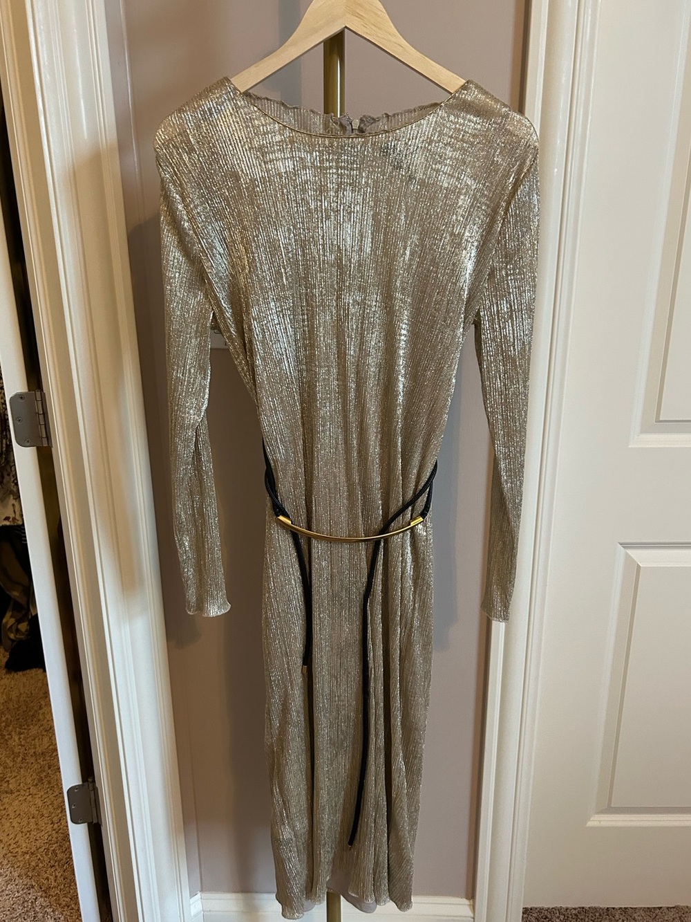 Donna Karan New York Gold metallic Dress - Picture 6 of 10